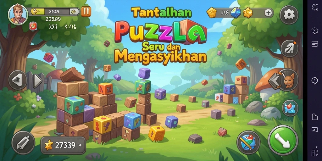 Screenshot gameplay 2739 menampilkan tantangan puzzle yang menarik.