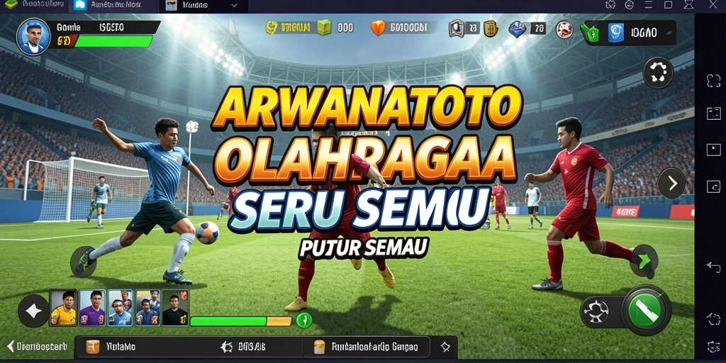 Screenshot utama ARWANATOTO dengan tampilan gameplay olahraga yang mengasyikkan.