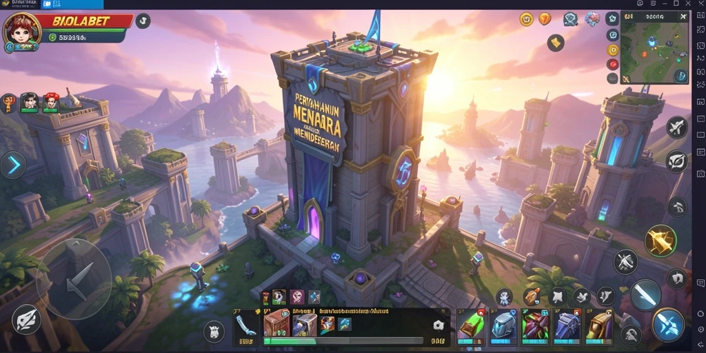 Tangkapan layar gameplay BIOLABET dengan menara yang siap pertahankan.
