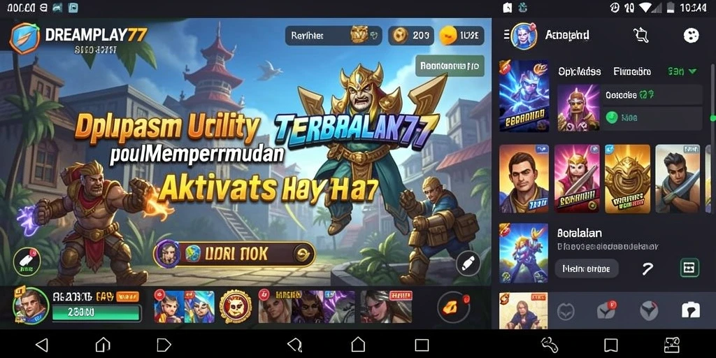 Tangkapan layar DREAMPLAY77 menunjukkan antarmuka sederhana dan fungsional.