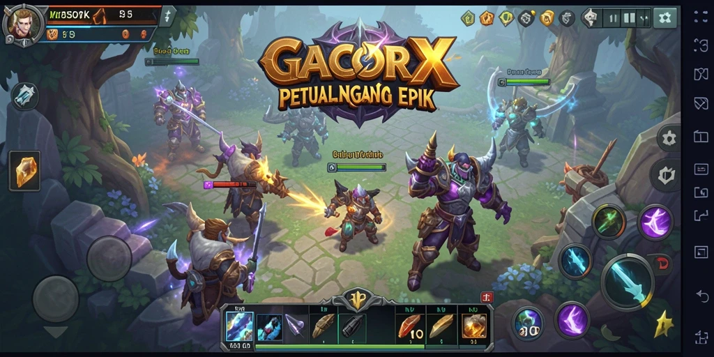 Tampilan gameplay GACORX yang penuh aksi dan eksplorasi.