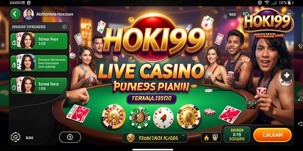Tampilan gameplay seru dari HOKI99 dengan dealer langsung.