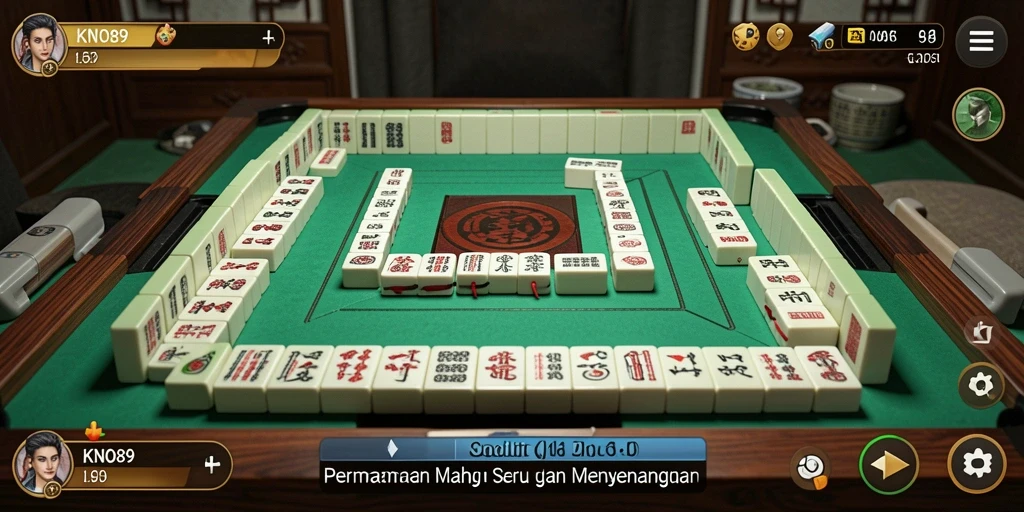 Screenshot gameplay KNO89 menampilkan papan Mahjong yang menarik dan seru.