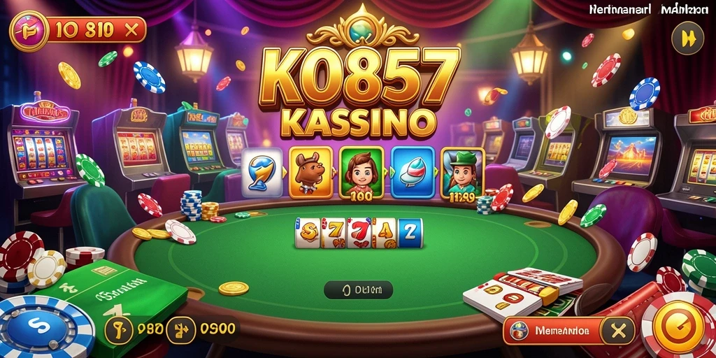 Screenshot gameplay KO857 menampilkan momen seru di kasino virtual.