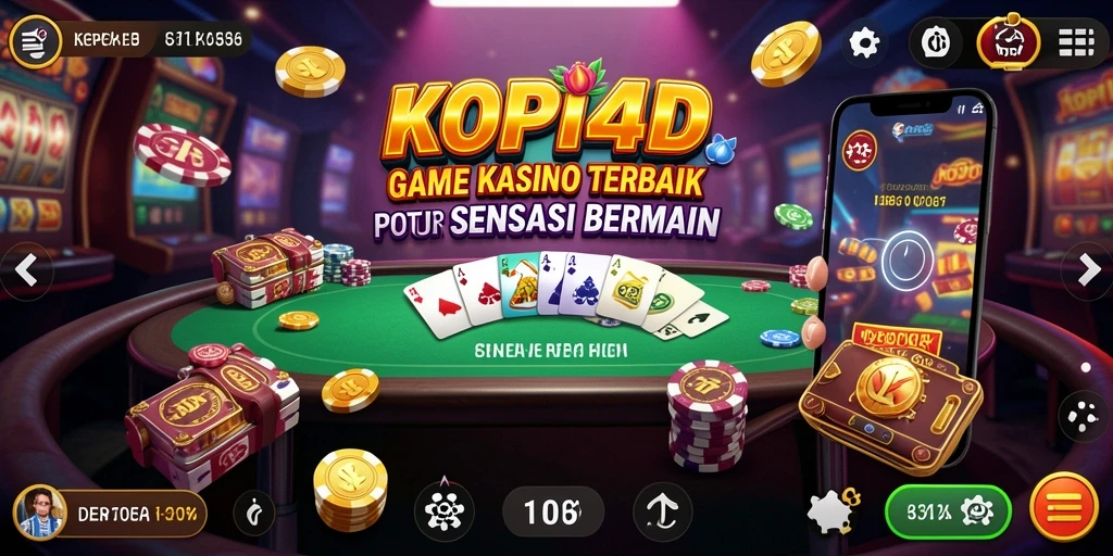 Tampilan gameplay KOPI4D yang memukau saat bermain Kasino.