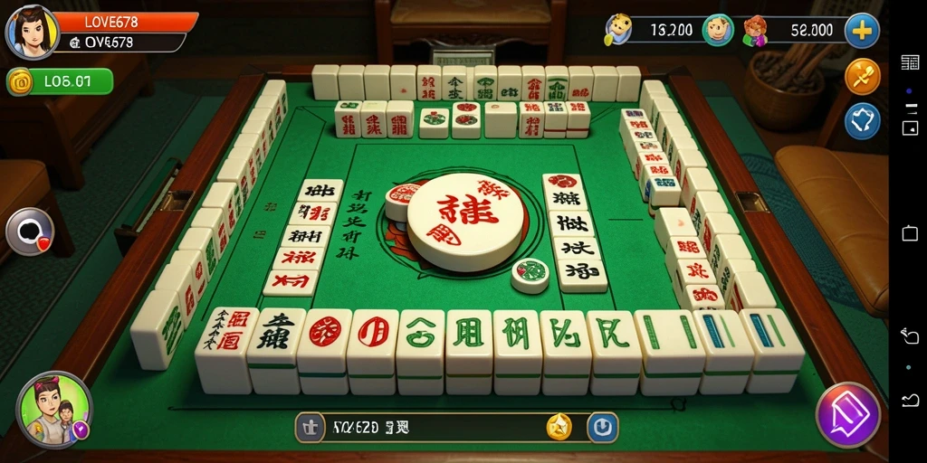 Screenshot LOVE678 menampilkan gameplay Mahjong yang menarik dan menantang.