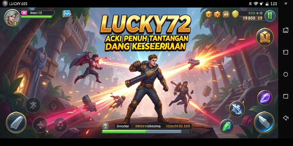 Tampilan gameplay seru dan menegangkan di LUCKY72.