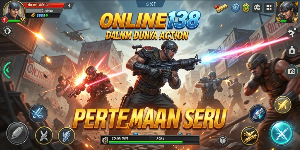 Screenshot menunjukkan pertarungan epik dalam ONLINE138.