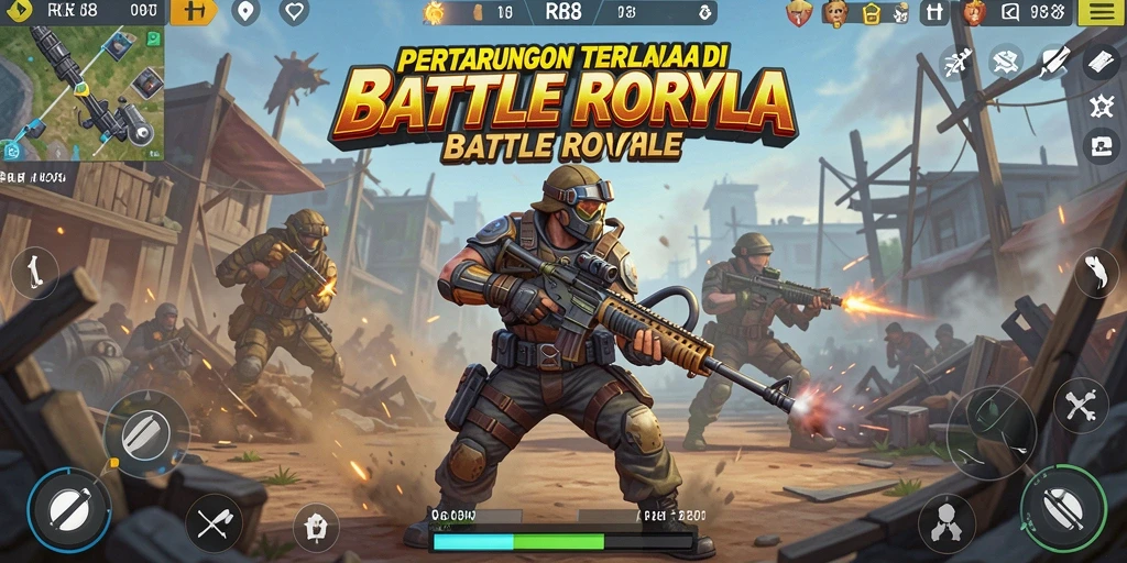 Tampilan menarik dari gameplay <strong>RK88</strong> dalam pertempuran sengit.