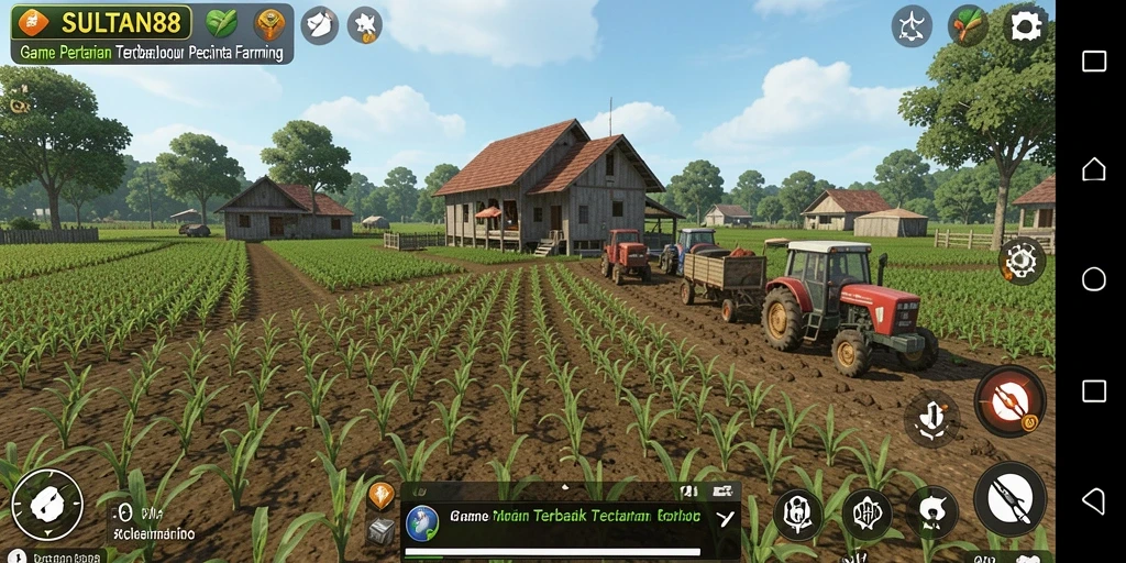 Screenshot gameplay SULTAN88 yang menampilkan aktivitas bertani.