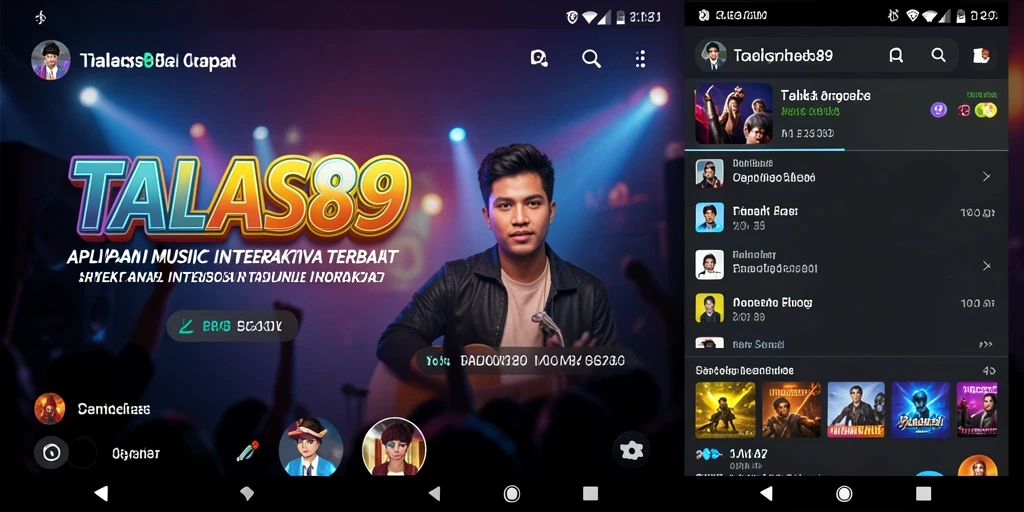 Tampilan gameplay interaktif dari TALAS89 yang penuh warna.
